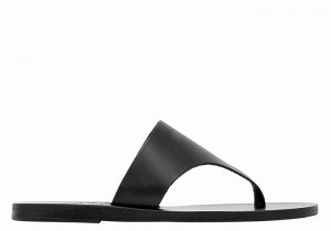 Infradito Ancient Greek Sandals Mera Leather Donna Nere | JDX9187GL