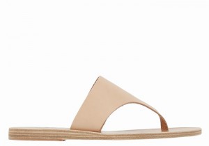 Infradito Ancient Greek Sandals Mera Leather Donna Beige | YEW4411AC