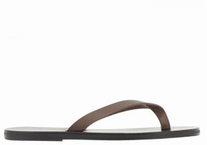 Infradito Ancient Greek Sandals Solon Leather Uomo Cioccolato | SLE68100NZ