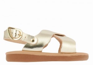 Sandali Casual Ancient Greek Sandals Little Atokos Soft Bambino Oro Bianche | UEL10040NA