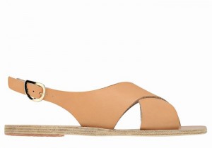 Sandali Casual Ancient Greek Sandals Maria Leather Donna Beige | YUX2811XF