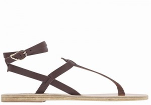 Sandali Con Cinturino Ancient Greek Sandals Estia Leather Donna Caffè | HOY8016UO