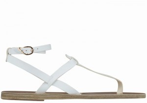 Sandali Con Cinturino Ancient Greek Sandals Estia Leather Donna Bianche | AAB708YI