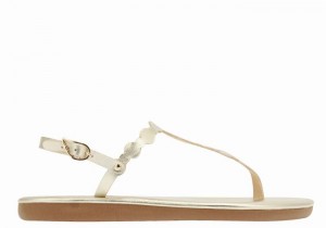 Sandali Con Cinturino Sul Retro Ancient Greek Sandals Velos Flip Flop Donna Oro Bianche | HIO10071FY