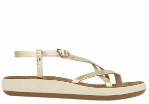 Sandali Con Cinturino Sul Retro Ancient Greek Sandals Semele Comfort Donna Oro Bianche | DQY1860XU