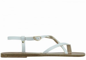 Sandali Con Cinturino Sul Retro Ancient Greek Sandals Semele Leather Donna Bianche | RHP3837RU