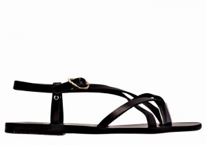 Sandali Con Cinturino Sul Retro Ancient Greek Sandals Semele Leather Donna Nere | USS5668SJ