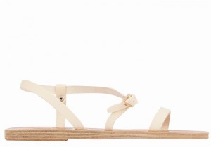 Sandali Con Cinturino Sul Retro Ancient Greek Sandals Niove Leather Donna Bianche | CTL3333EB