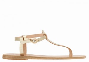 Sandali Con Cinturino Sul Retro Ancient Greek Sandals Lito Flip Flop Leather Donna Oro Bianche | ICR2553KD