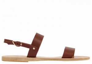 Sandali Con Cinturino Sul Retro Ancient Greek Sandals Clio Donna Caffè | YFK3330EJ