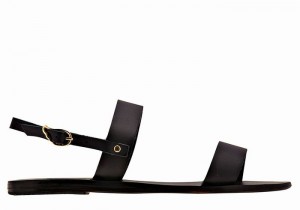 Sandali Con Cinturino Sul Retro Ancient Greek Sandals Clio Donna Nere | RLU5884SR