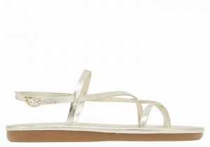 Sandali Con Cinturino Sul Retro Ancient Greek Sandals Alethea Donna Oro Bianche | HJM5541XL