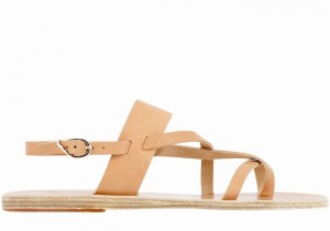 Sandali Con Cinturino Sul Retro Ancient Greek Sandals Alethea Leather Donna Beige | RNM2523SY