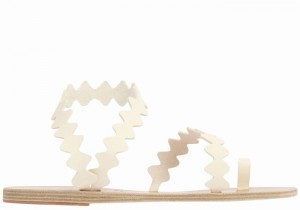 Sandali Con Puntale Ancient Greek Sandals Eleftheria Onda Leather Donna Bianche | HKX5570BV