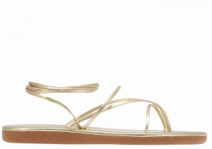 Sandali Da Gladiatore Ancient Greek Sandals String Donna Oro Bianche | GQV9948TN