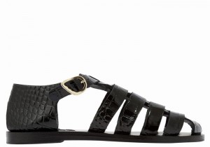 Sandali Pescatore Ancient Greek Sandals Homeria Donna Nere | EHX7063IM