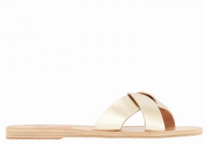 Sandali Scorrevoli Ancient Greek Sandals Whitney Donna Oro Bianche | BQS7356DX