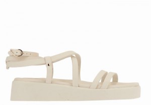 Sandali con Plateau Ancient Greek Sandals Aristea Leather Donna Bianche | JUU1033MY