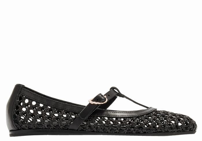 Ballerine Ancient Greek Sandals Aerati Donna Nere | PHJ326HX