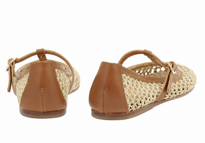 Ballerine Ancient Greek Sandals Aerati Donna Beige Marroni | KUG4894ZH