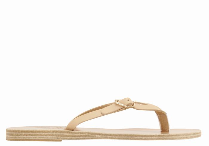 Infradito Ancient Greek Sandals Dihalo Leather Donna Beige | ETM4770LI