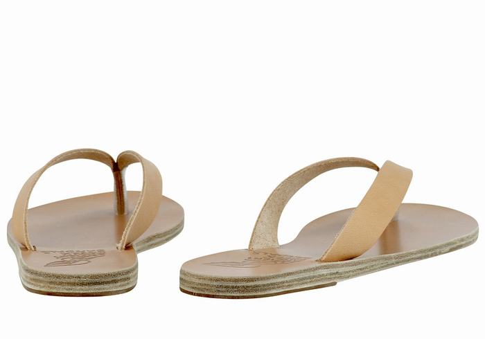 Infradito Ancient Greek Sandals Hera Leather Donna Beige | GKV9024JW