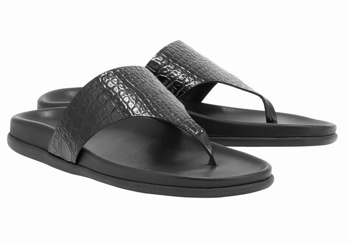 Infradito Ancient Greek Sandals Mera Footbed Donna Nere | QNC3567TY