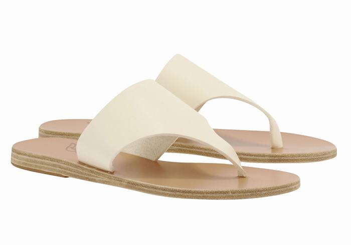 Infradito Ancient Greek Sandals Mera Leather Donna Bianche | LFV4948GG