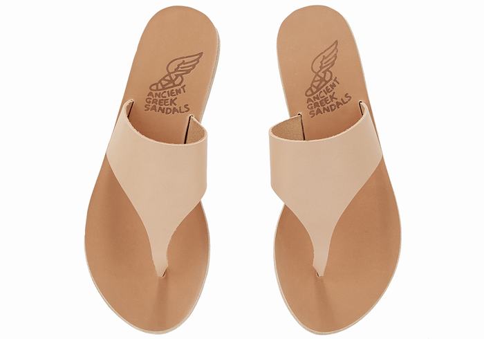 Infradito Ancient Greek Sandals Mera Leather Donna Beige | YEW4411AC