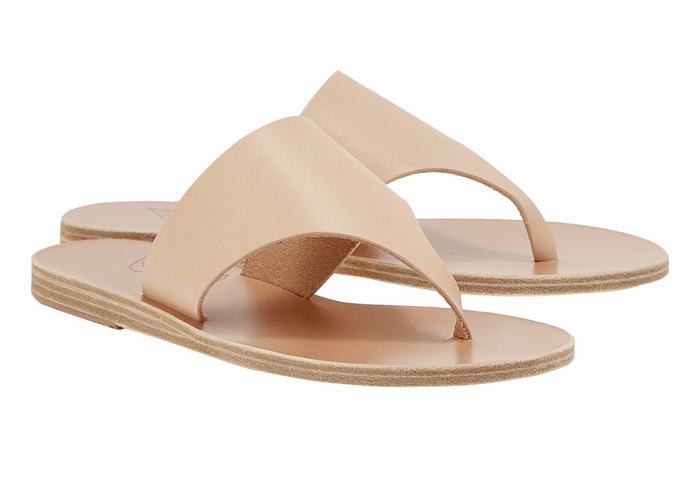 Infradito Ancient Greek Sandals Mera Leather Donna Beige | YEW4411AC