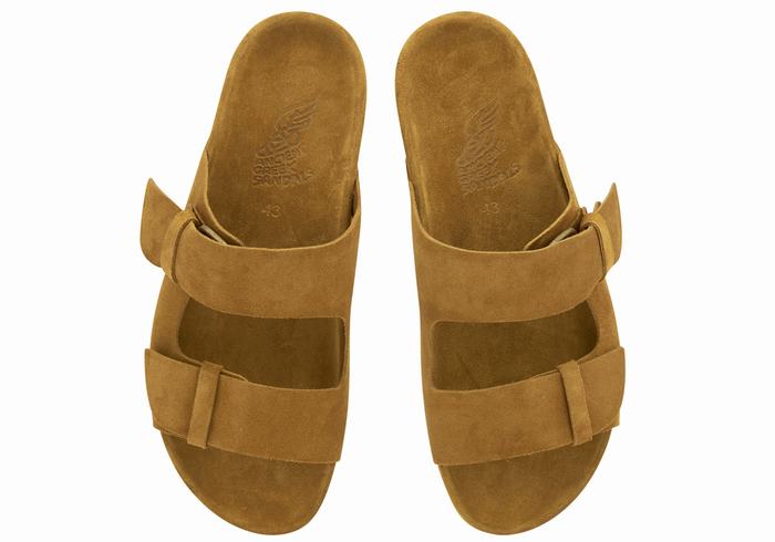 Pantofole Ancient Greek Sandals Diogenis Uomo Marroni | OUT2572OJ