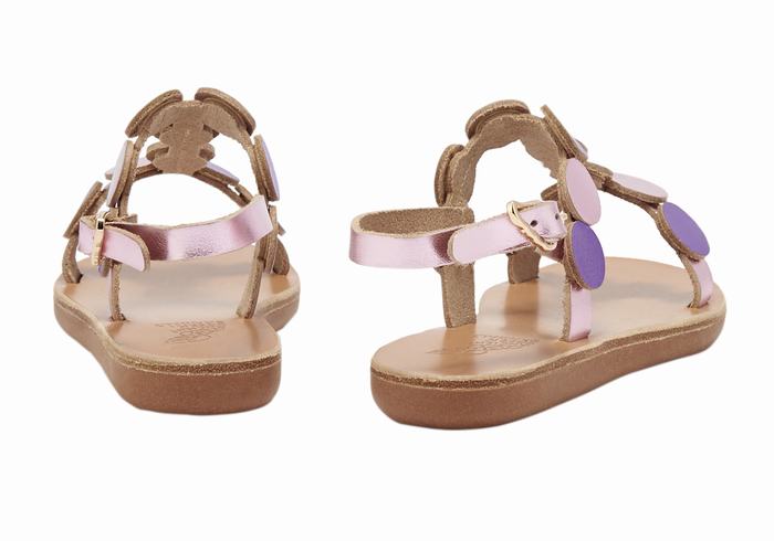 Sandali Bassi Ancient Greek Sandals Little Uranos Soft Bambino Rosa Viola | GHJ612PS