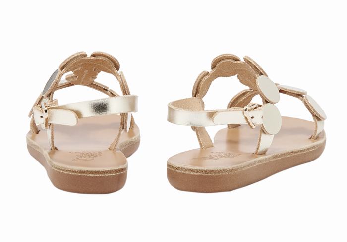 Sandali Bassi Ancient Greek Sandals Little Uranos Soft Bambino Oro Bianche | QKX4261WY