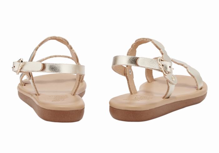 Sandali Bassi Ancient Greek Sandals Little Orion Soft Bambino Oro Bianche | MLO4551SO