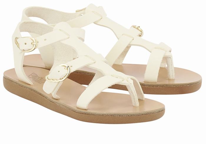 Sandali Bassi Ancient Greek Sandals Little Grace Kelly Soft Bambino Bianche | OIR7590PQ