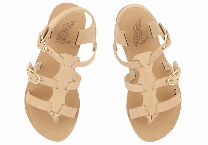 Sandali Bassi Ancient Greek Sandals Little Grace Kelly Soft Bambino Beige | MNO7611IQ