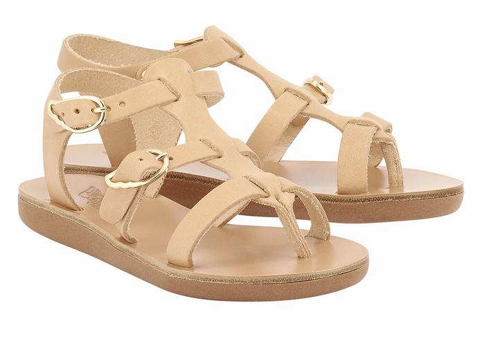 Sandali Bassi Ancient Greek Sandals Little Grace Kelly Soft Bambino Beige | MNO7611IQ