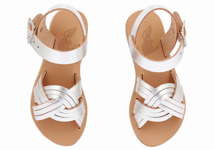 Sandali Bassi Ancient Greek Sandals Little Electra Soft Bambino Argento | NUW7170VK