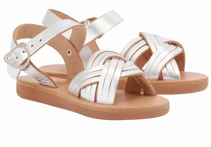 Sandali Bassi Ancient Greek Sandals Little Electra Soft Bambino Argento | NUW7170VK