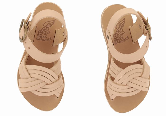 Sandali Bassi Ancient Greek Sandals Little Electra Soft Bambino Beige | HDO5957SX