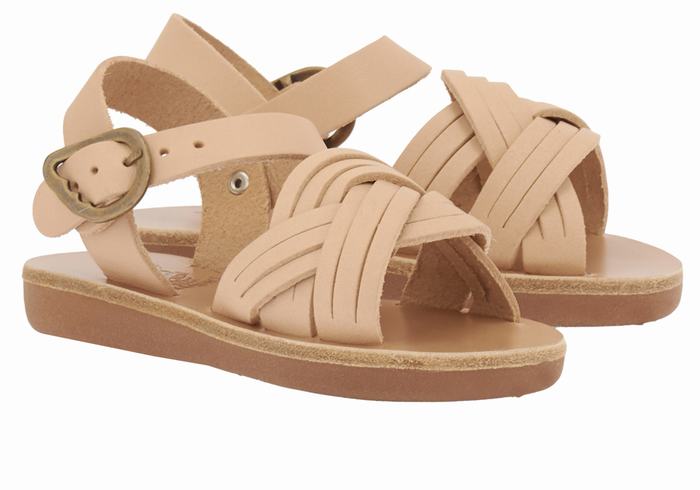 Sandali Bassi Ancient Greek Sandals Little Electra Soft Bambino Beige | HDO5957SX