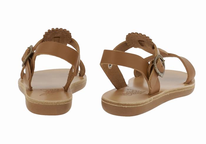 Sandali Bassi Ancient Greek Sandals Little Amber Soft Bambino Marroni Scuro | CRK63AK