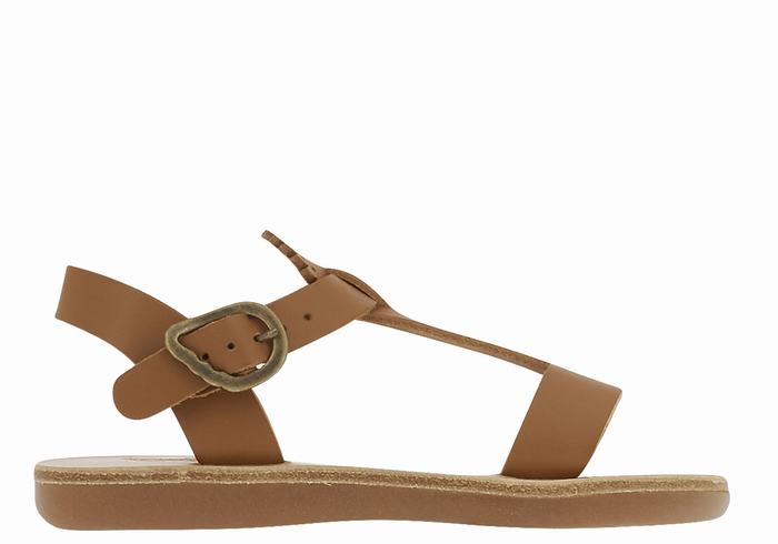 Sandali Bassi Ancient Greek Sandals Little Amber Soft Bambino Marroni Scuro | CRK63AK