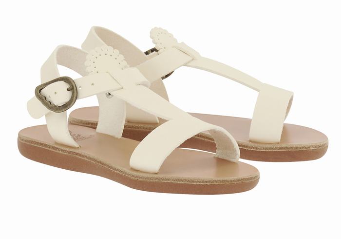 Sandali Bassi Ancient Greek Sandals Little Amber Soft Bambino Bianche | UUN9358YJ