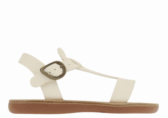 Sandali Bassi Ancient Greek Sandals Little Amber Soft Bambino Bianche | UUN9358YJ