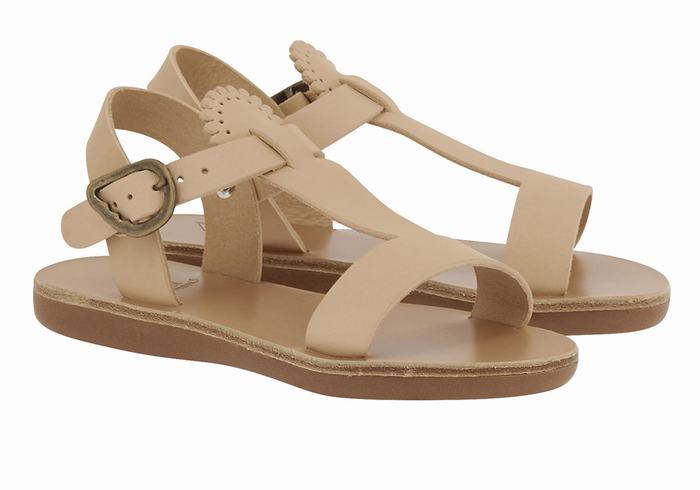 Sandali Bassi Ancient Greek Sandals Little Amber Soft Bambino Beige | IDI9872KQ