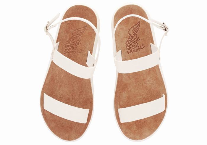 Sandali Casual Ancient Greek Sandals Clio Comfort Donna Bianche | MPQ10065YQ