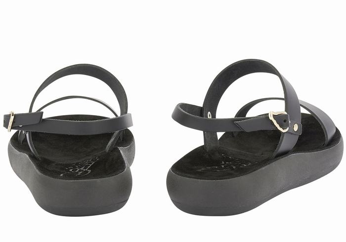 Sandali Casual Ancient Greek Sandals Clio Comfort Donna Nere | LXY5925CM