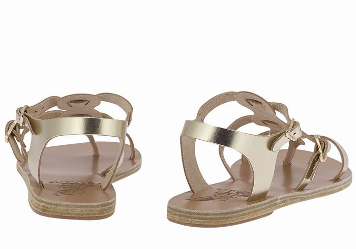 Sandali Casual Ancient Greek Sandals Grace Kelly Leather Donna Oro Bianche | DGZ5711QW