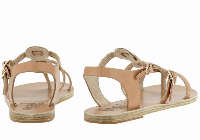 Sandali Casual Ancient Greek Sandals Grace Kelly Leather Donna Beige | LGQ7124ZI